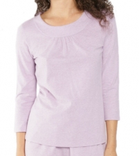 Nautica Sueded Jersey Three Quarter Sleeve Scoop Neck Shirt